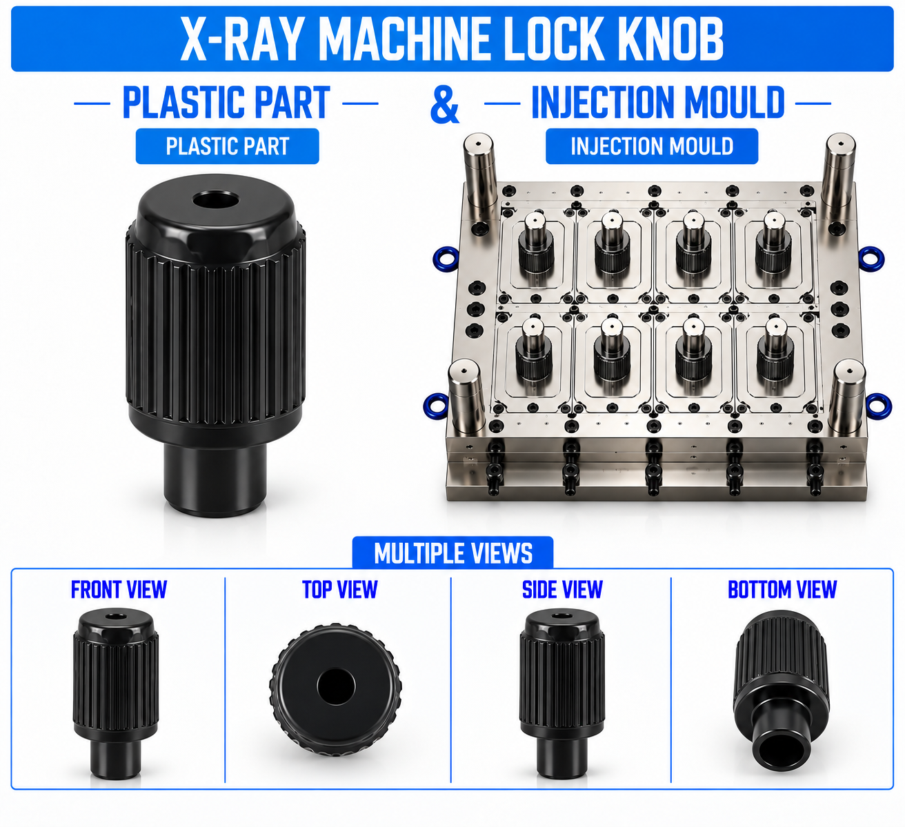 X-Ray Machine Plastic Lock Knob Mould and Moulding Service